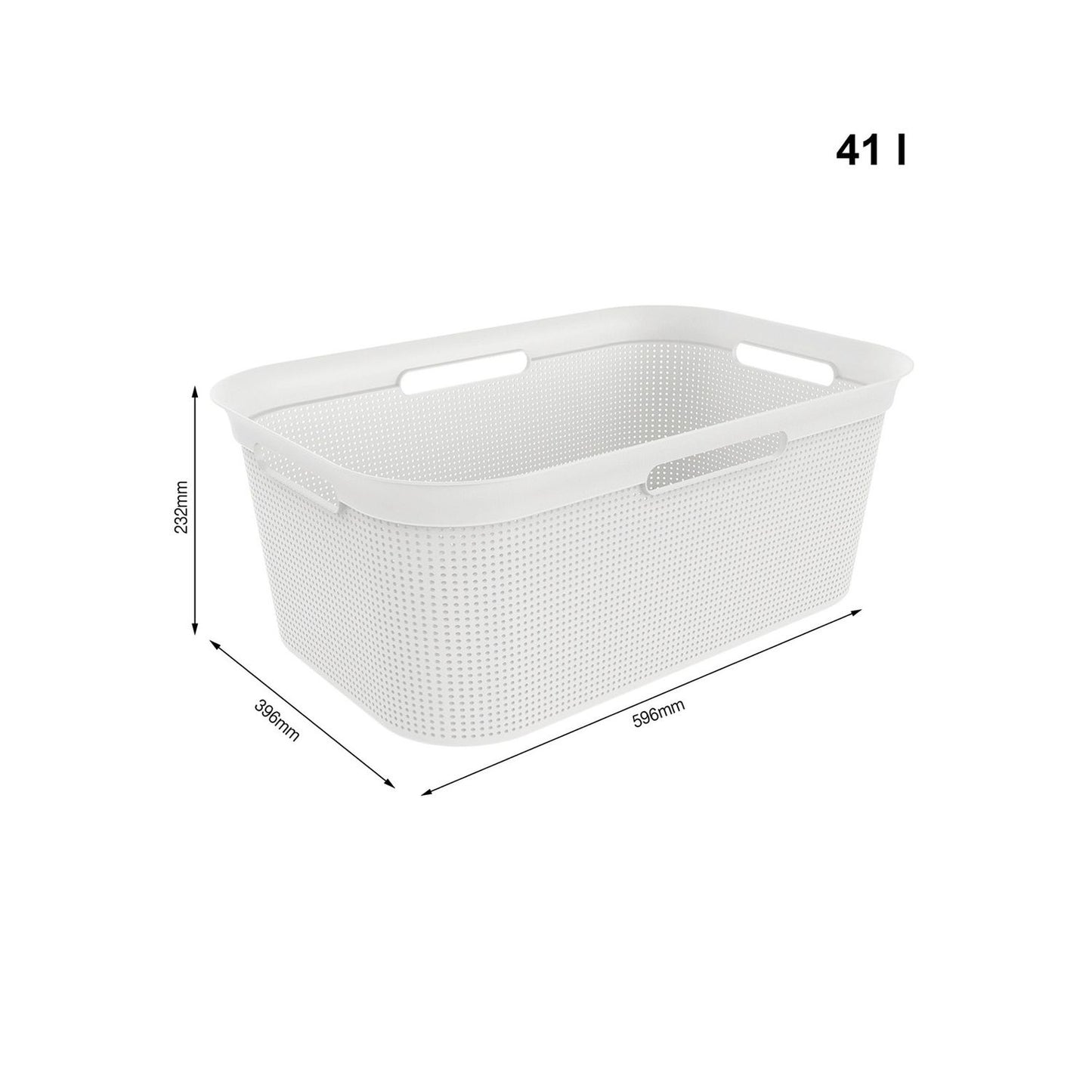 Rotho Brisen Laundry Basket -White-41L
