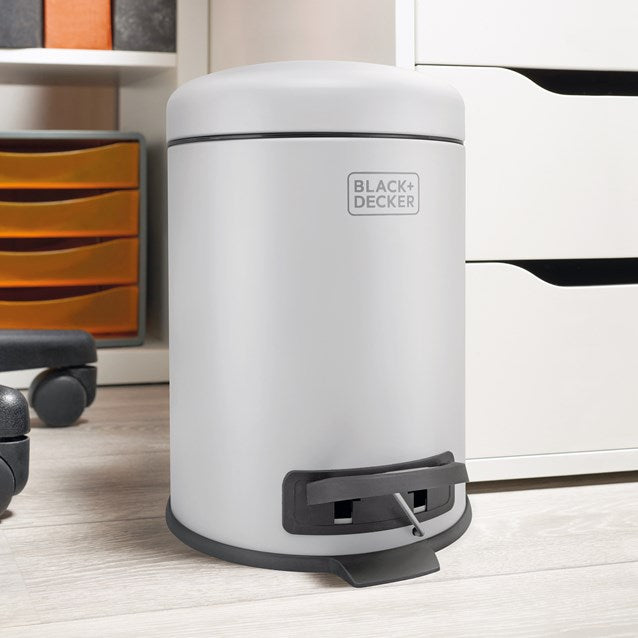 Black + Decker 5 L Dome Bin - Grey
