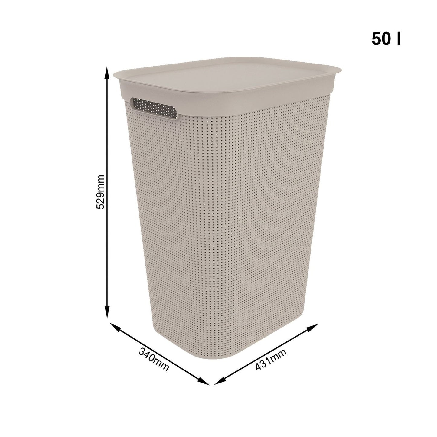 Rotho Brisen Laundry hamper -Beige -50L