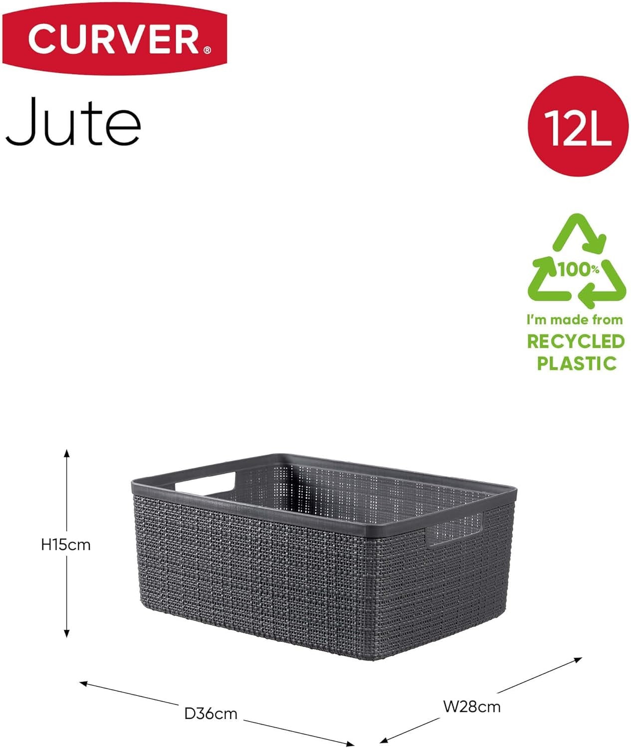 Curver Jute Box Medium - Grey