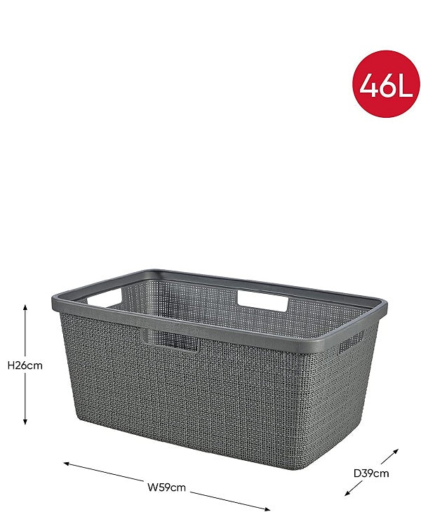 Curver Jute Laundry Basket 40 L - Grey