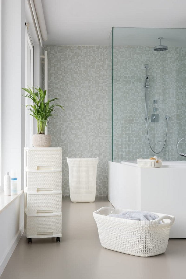 Curver Knit Laundry Basket 40 L - White