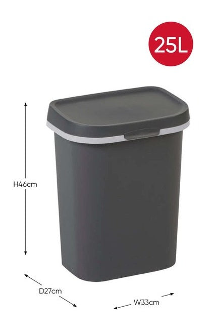 Curver Mistral Flat Bin 25 L - Dark Grey