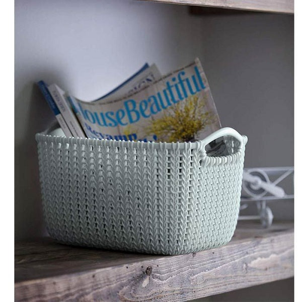 Curver Knit Rectangular Basket White - Medium