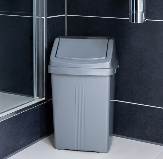 Wham Swing Bin 8 L - Silver