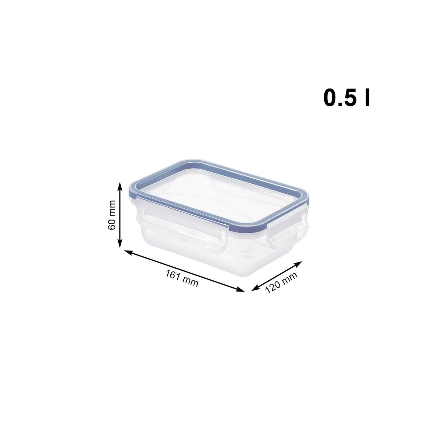 Rotho Clic and Lock Food Keeper - 0.5 L