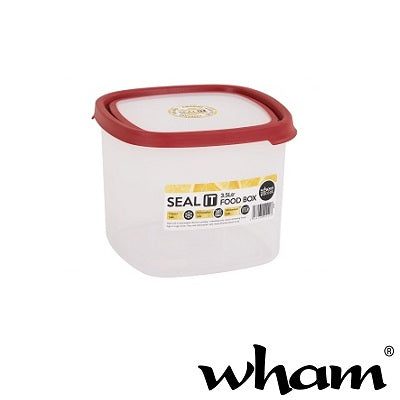 Wham Seal It 3.5Lt Square Food Storage - Red