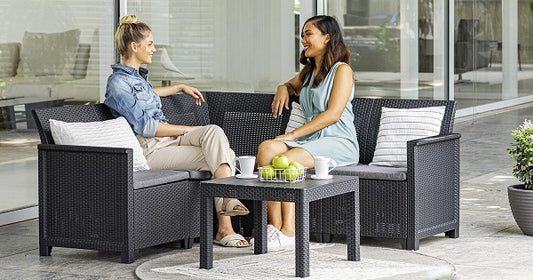 Allibert Emma 6 seater corner set + Table