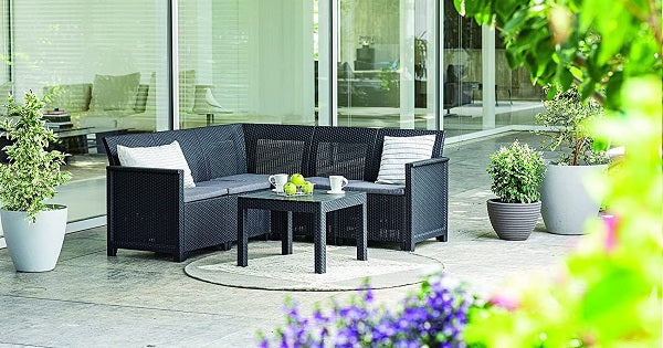 Allibert Emma 6 seater corner set + Table