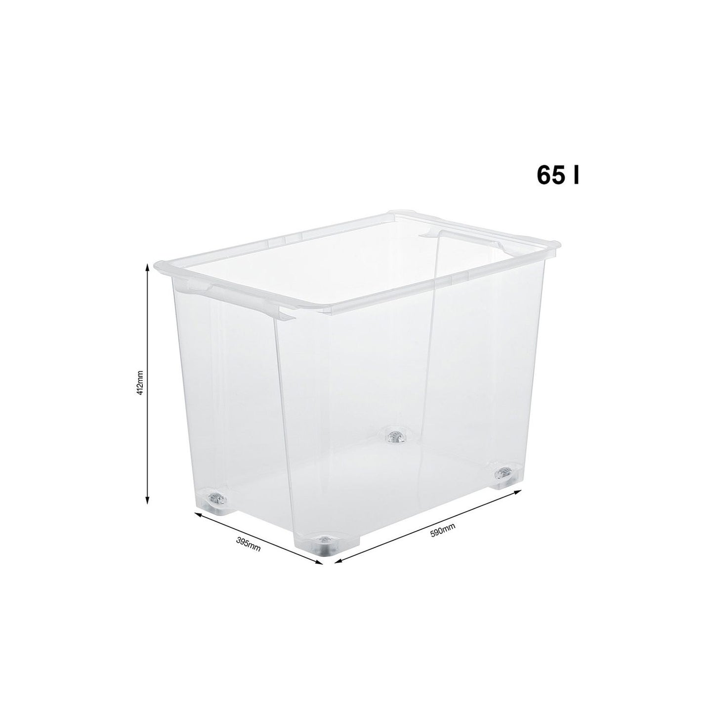 Rotho Evo Storage Box - 65 L ( With Wheels )