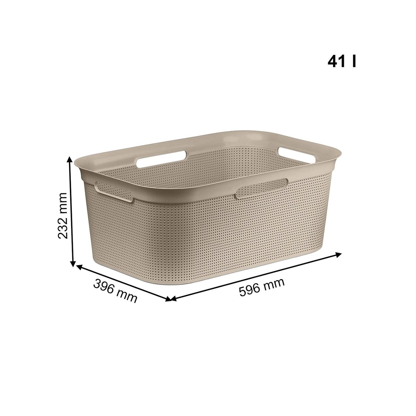Rotho Brisen Laundry Basket - Beige-41L