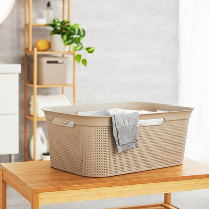 Rotho Brisen Laundry Basket - Beige-41L