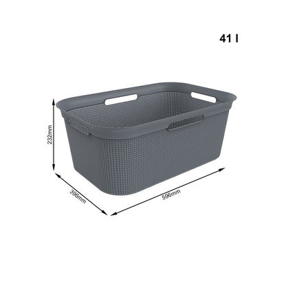 Rotho Brisen Laundry Basket - Grey-41L