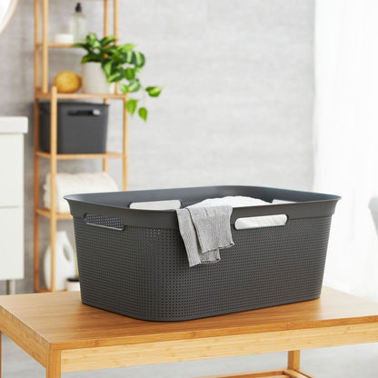 Rotho Brisen Laundry Basket - Grey-41L