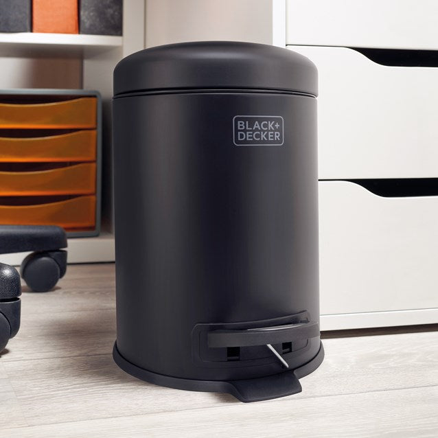 Black + Decker 5 L Dome Bin - Black