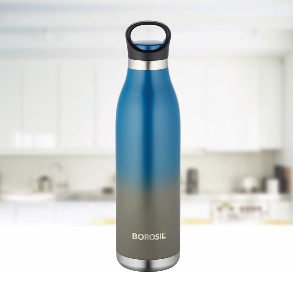 Borosil Colour Crush Blue Flask - 700 ml