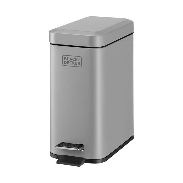 Black + Decker 5 L Slim Bin - Grey
