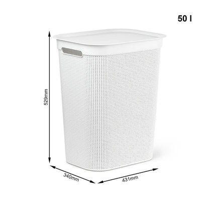 Rotho Brisen Laundry hamper -White -50L