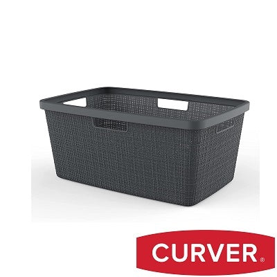 Curver Jute Laundry Basket 40 L - Grey