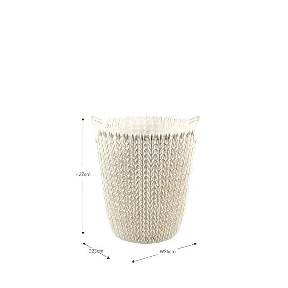 Curver Knit Paper Bin 7 L - White