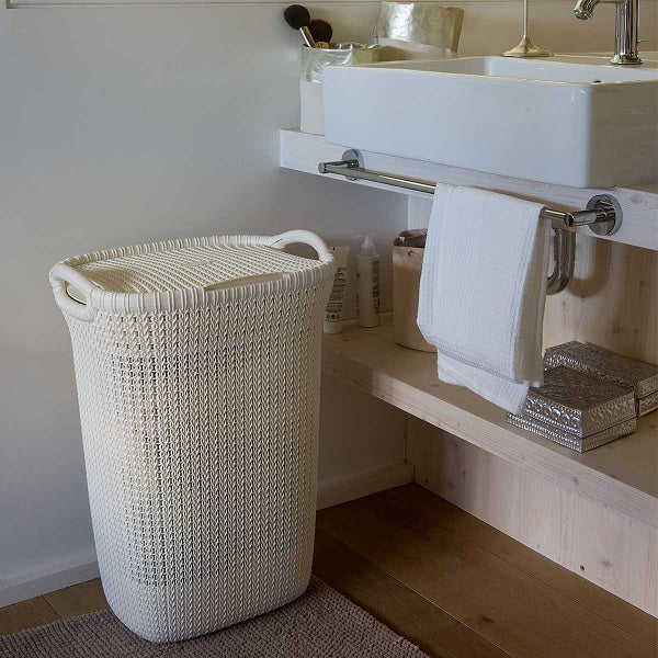 Curver Knit Laundry Hamper 57 L - White