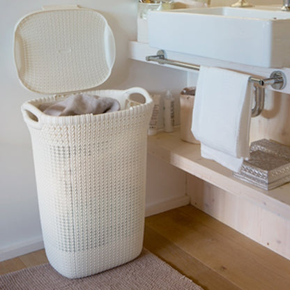 Curver Knit Laundry Hamper 57 L - White