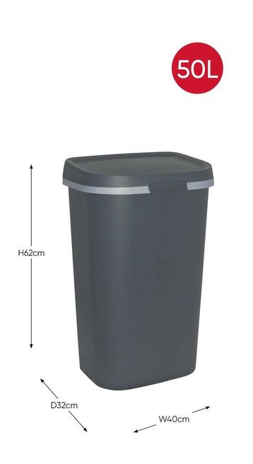 Curver Mistral Flat Bin 50 L - Dark Grey