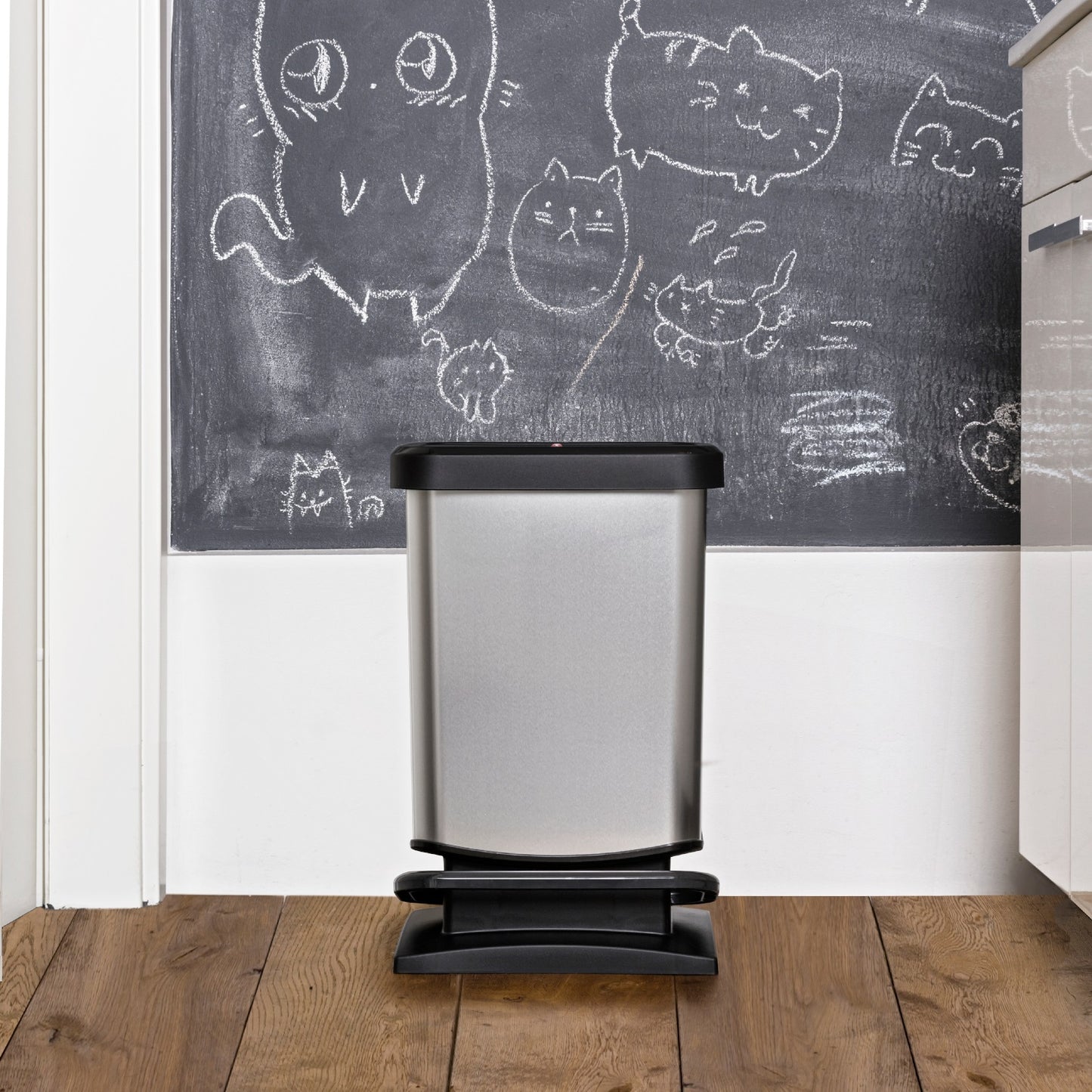 Rotho Paso Pedal Bin-Silver- 20L