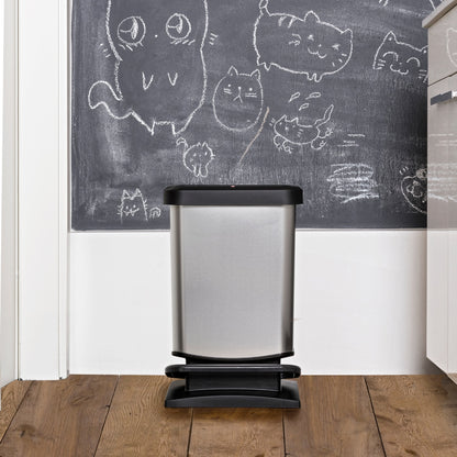 Rotho Paso Pedal Bin-Silver- 20L