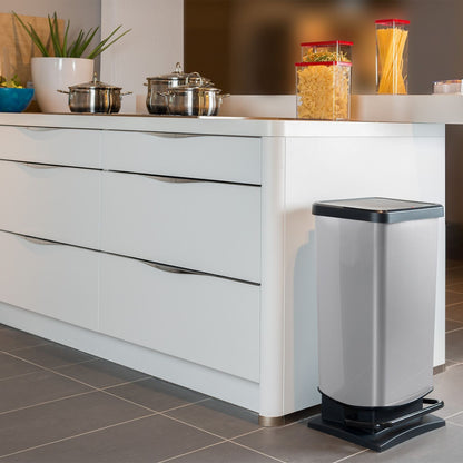 Rotho Paso Pedal bin -Silver -40L