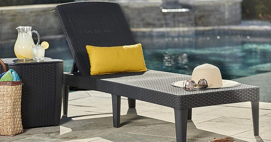 Allibert Jaipur Sunlounger - Grey