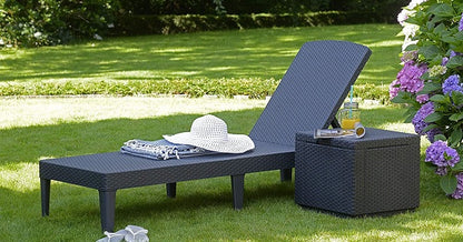 Allibert Jaipur Sunlounger - Grey