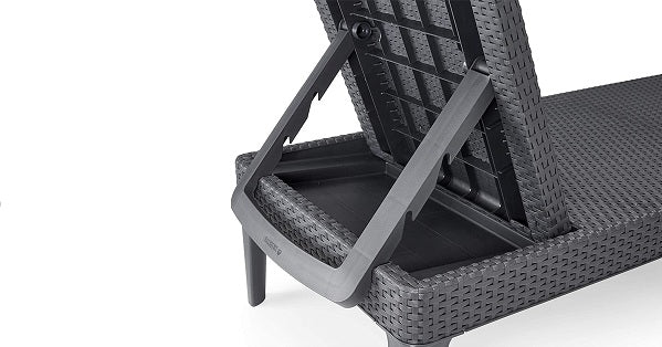 Allibert Jaipur Sunlounger - Grey