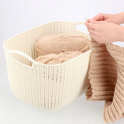 Curver Knit Rectangular Basket White - Large