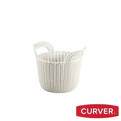 Curver Knit Round Basket White - Small