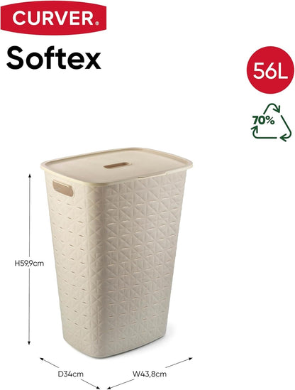 Curver Softex Laundry Hamper 56 L - Beige