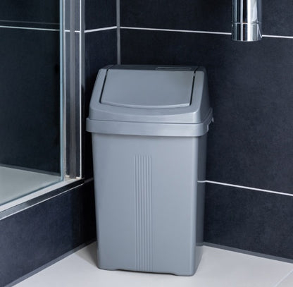 Wham Swing Bin 8 L - Silver