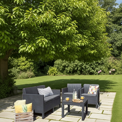 Allibert Chicago Set - Grey [2 Singles+ 1 Double+1 Table]