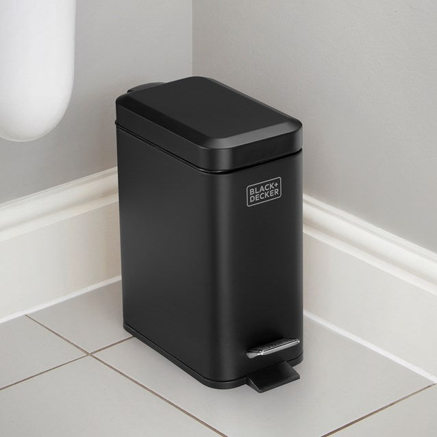 Black + Decker 5 L Slim Bin - Black