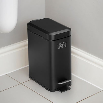 Black + Decker 5 L Slim Bin - Black