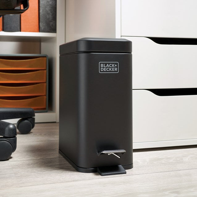 Black + Decker 5 L Slim Bin - Black