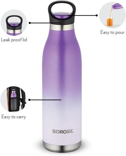 Borosil Colour Crush Purple Flask - 700 ml