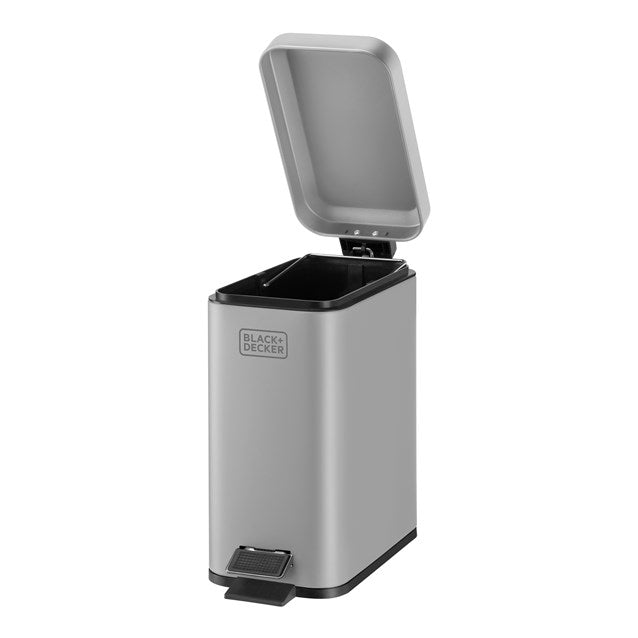 Black + Decker 5 L Slim Bin - Grey
