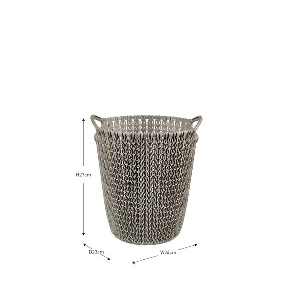 Curver Knit Paper Bin 7 L - Brown