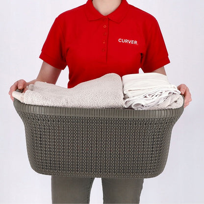 Curver Knit Laundry Basket 40 L - Brown