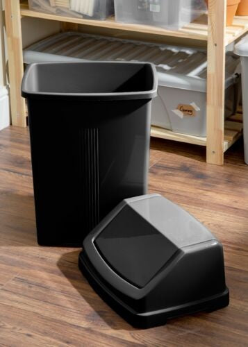 Wham Swing Bin 8 L - Black