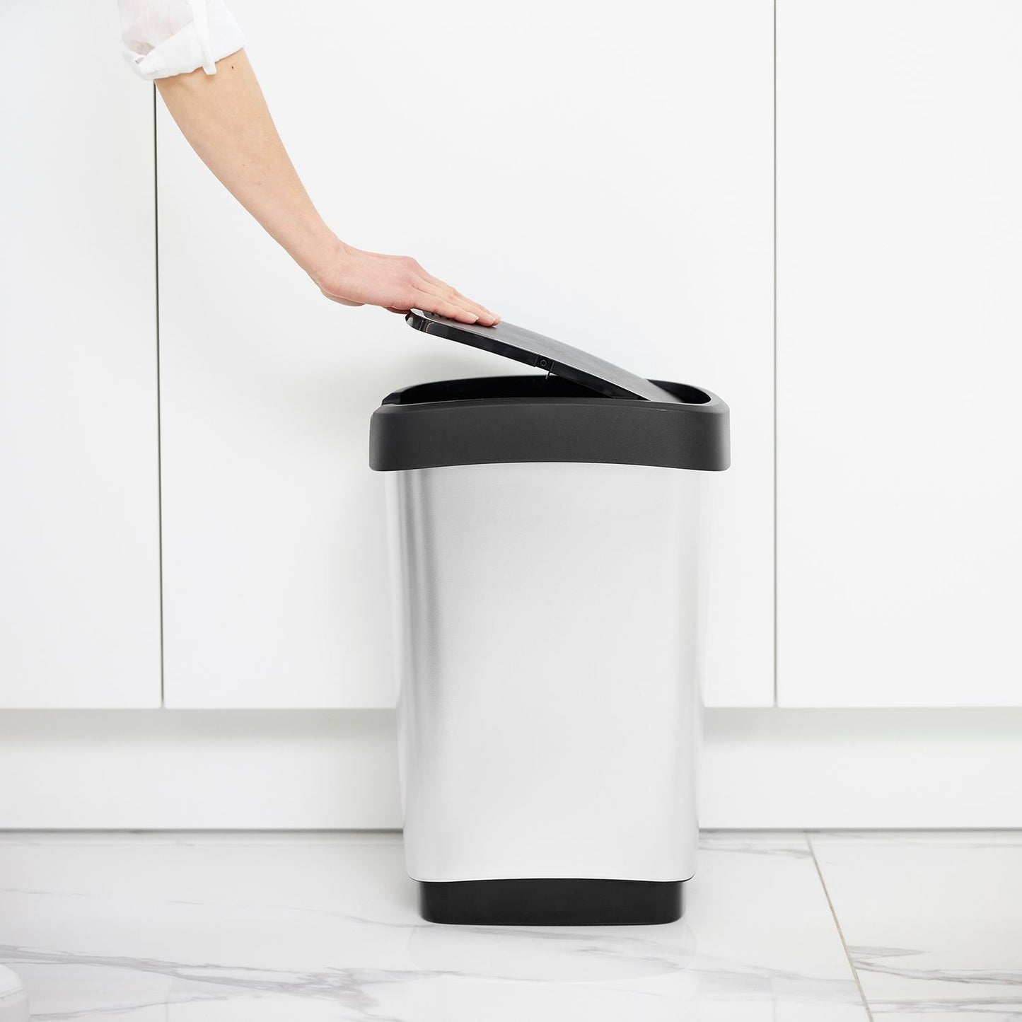 Rotho Twist Bin- Silver- 50L