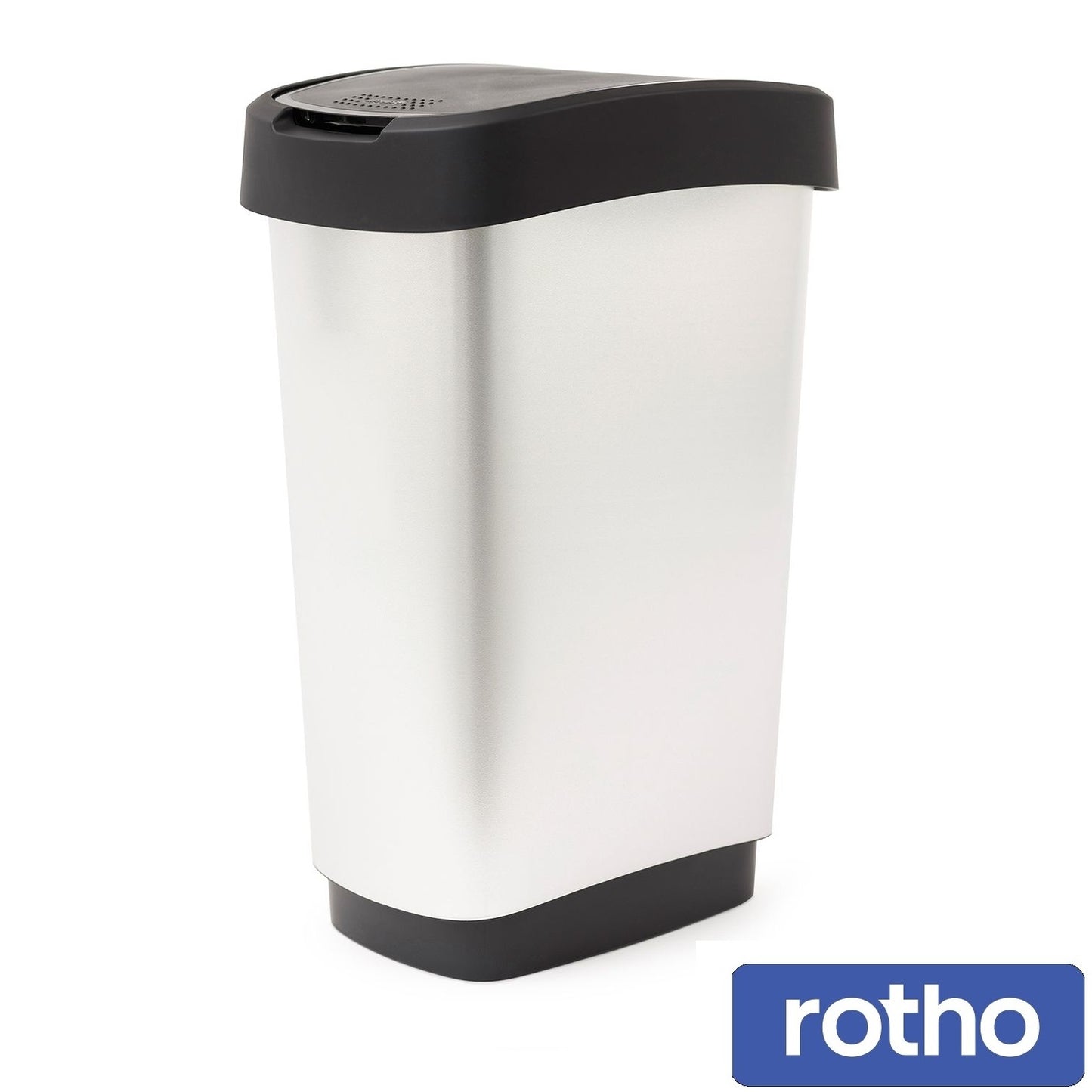 Rotho Twist Bin- Silver- 50L