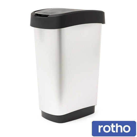 Rotho Twist Bin- Silver- 50L